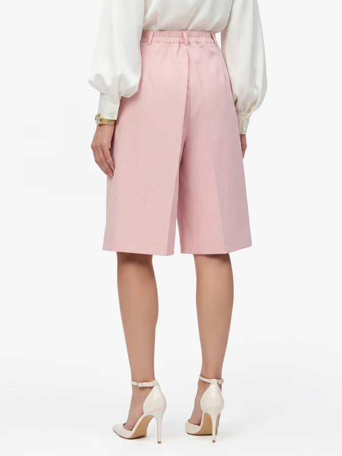 Бермуды из костюмной ткани OD-1037-2 розовый