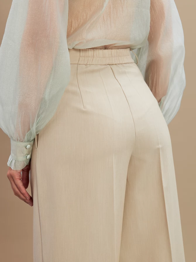 Брюки из костюмной ткани OD-922-3 бежевый