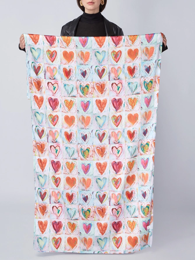 Палантин женский с авторским принтом