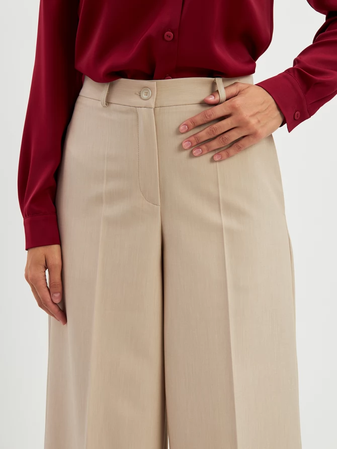Брюки из костюмной ткани OD-922-3 бежевый