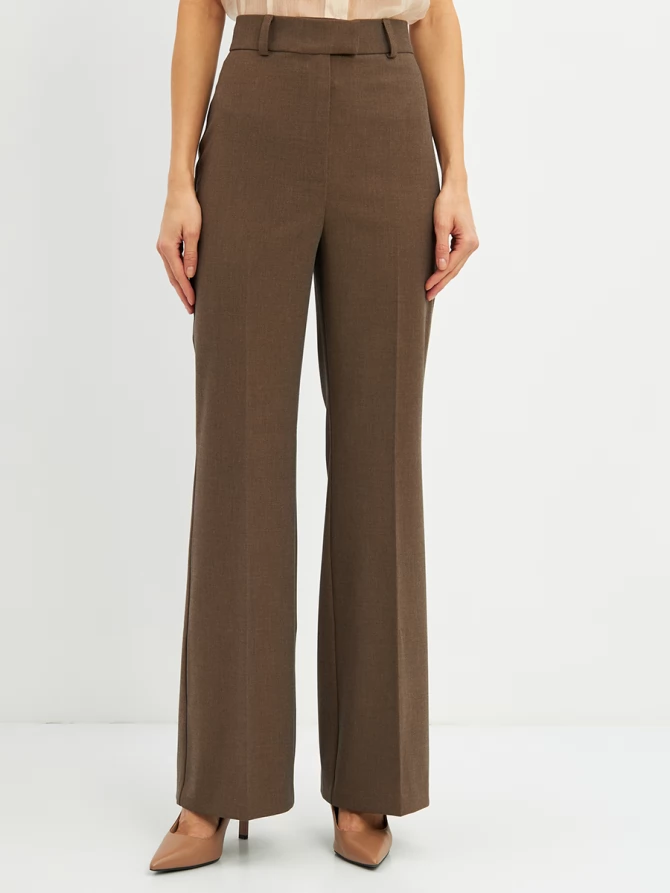 Брюки-клеш OD-822-3 коричневый