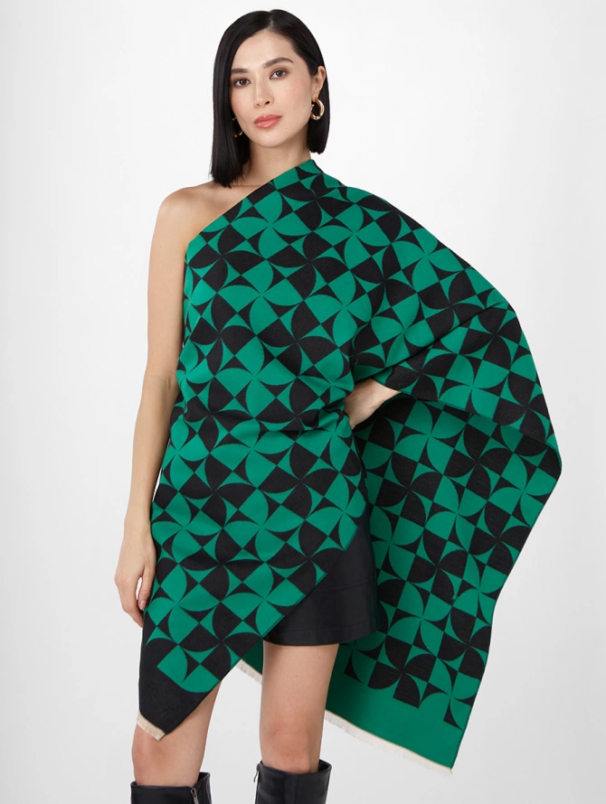 Палантин женский с геометрическим принтом