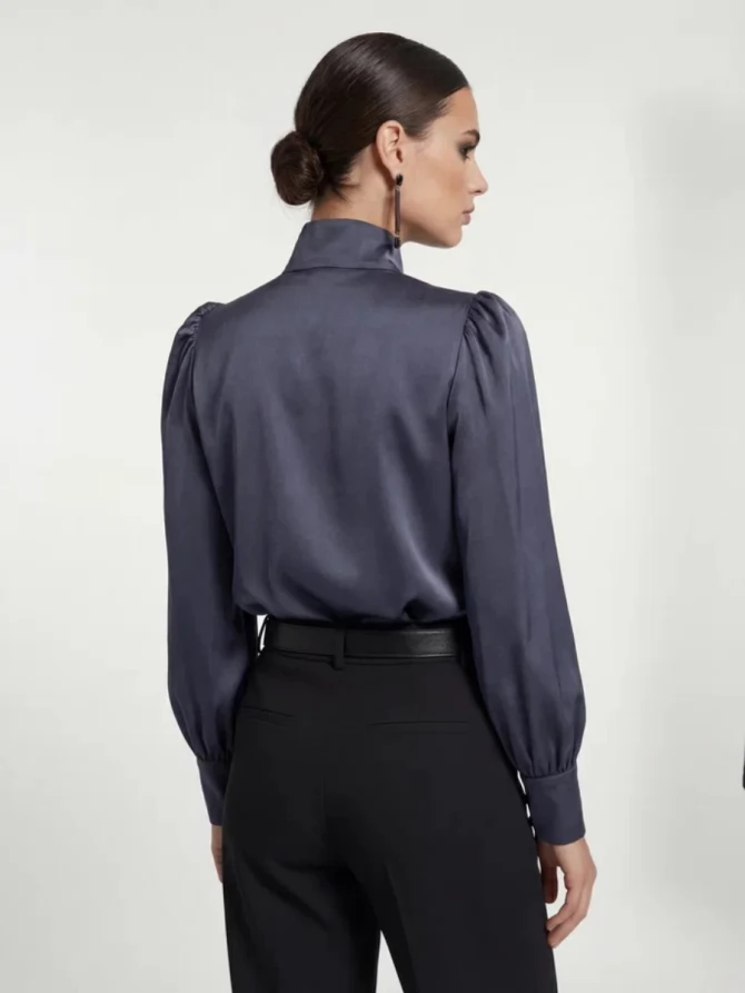 Блуза-косоворотка много пуговиц OD-550-19 графит