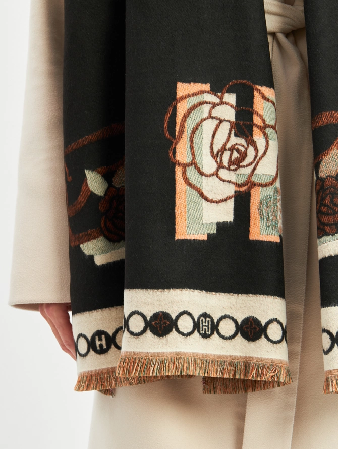 Палантин женский с двусторонним узором RH10-01452-10