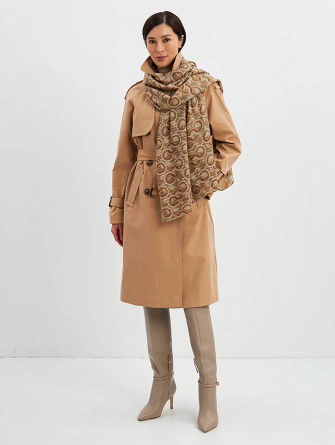 Палантин двусторонний с орнаментом из колец