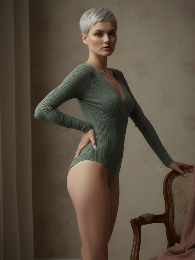 Боди в рубчик