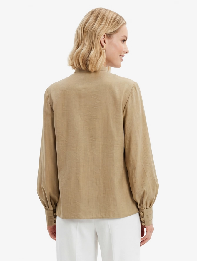 Блузка с отлетными рюшами OD-914-2 хаки