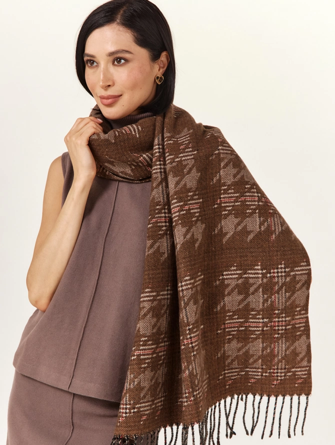 Палантин женский в клетку