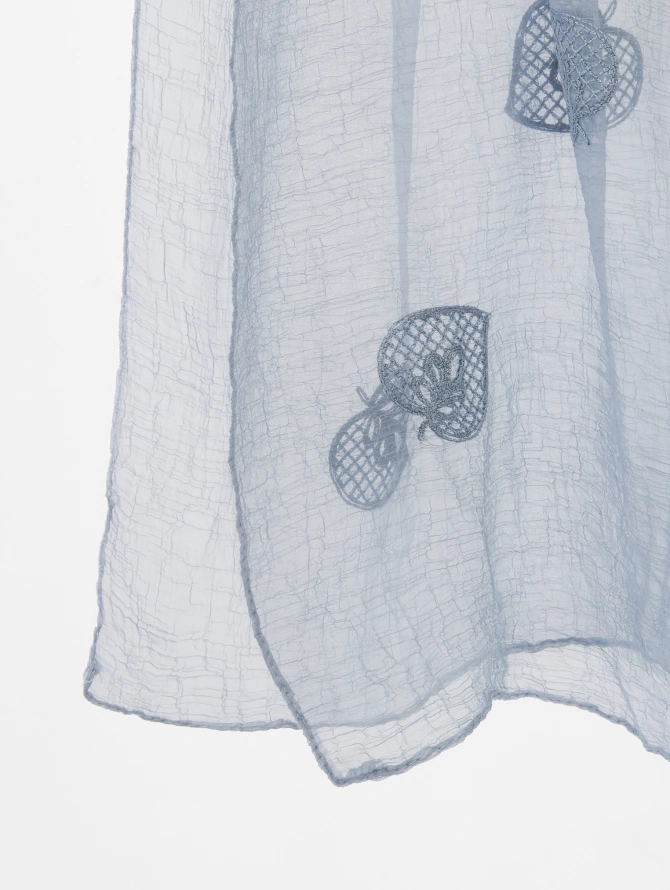 Палантин женский с вышивкой Арт-Деко