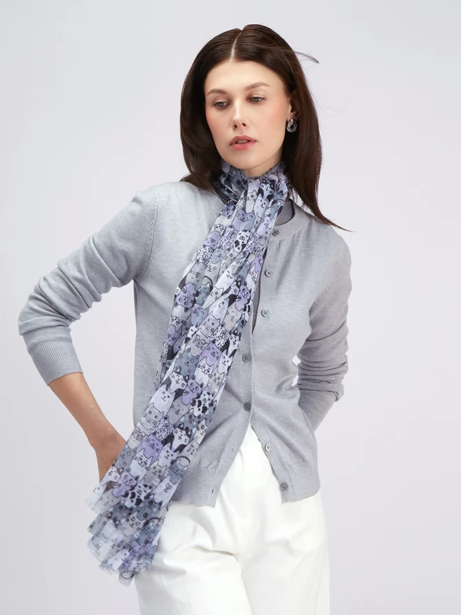 Палантин с принтом «Котики»