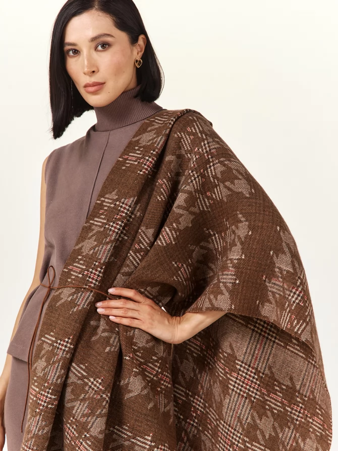 Палантин женский в клетку RH10-16-4