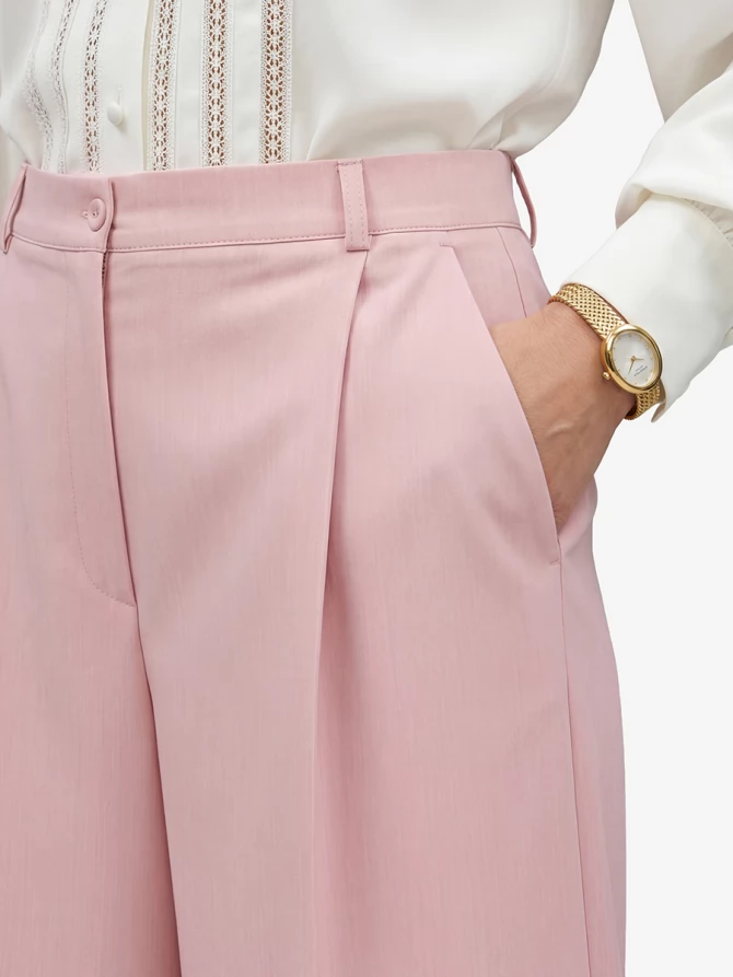 Бермуды из костюмной ткани OD-1037-2 розовый