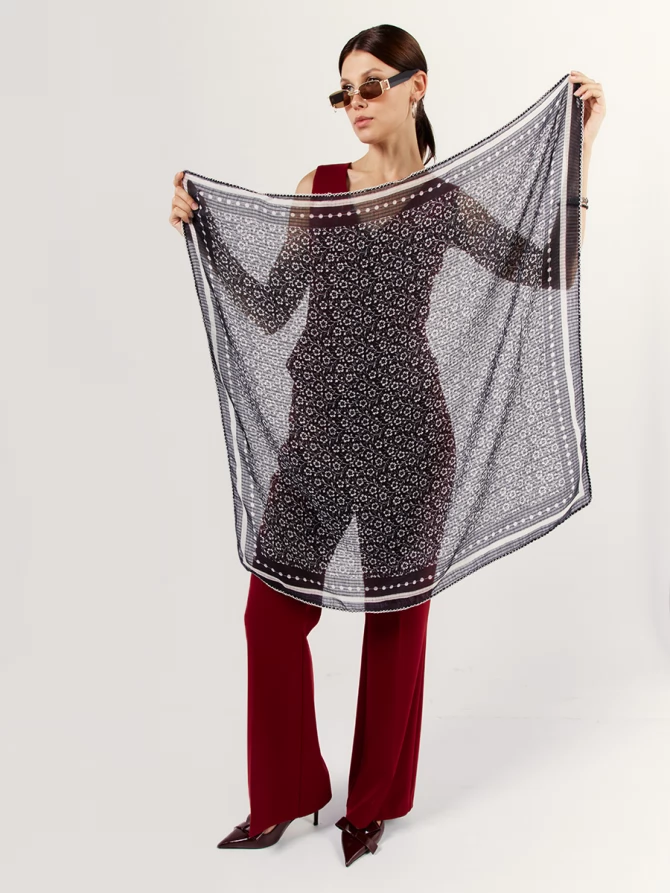 Платок двусторонний с орнаментом GR-857-2