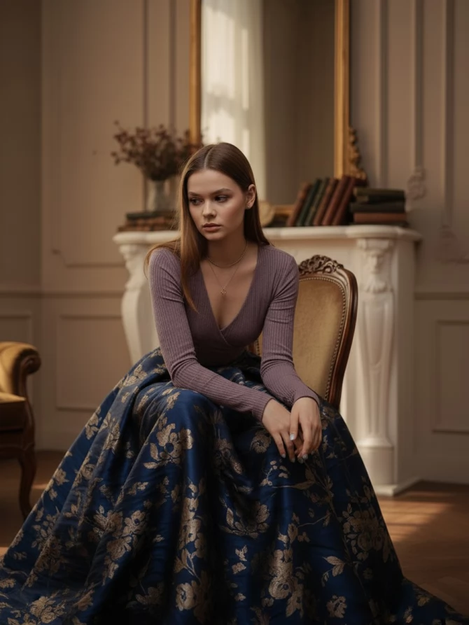 Боди в рубчик с длинным рукавом и V-образным вырезом