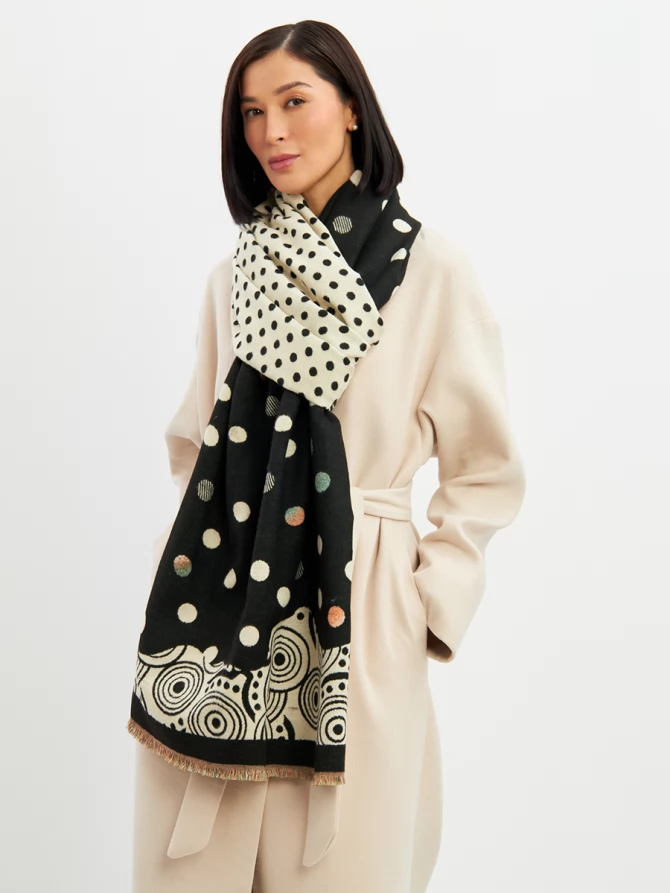 Палантин двусторонний с принтом RH10-1451-3