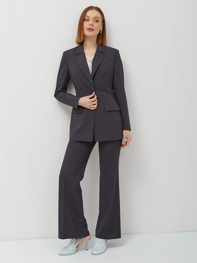 Брюки-клеш  OD-822-1 серый