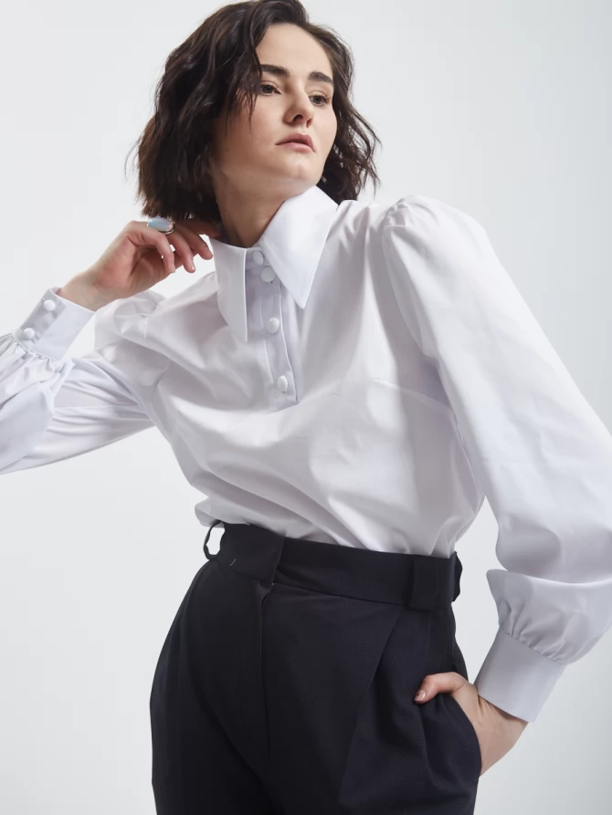 Блузка однотонная