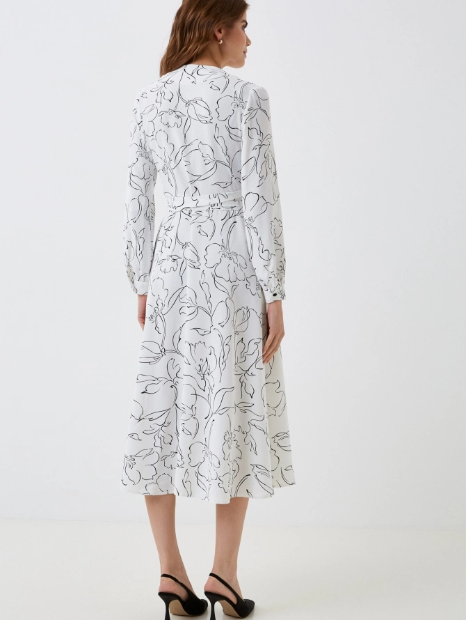 Платье на запах OD-810-1 белый