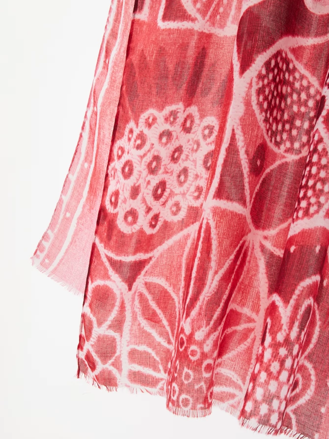 Палантин женский двусторонний с принтом арт-деко D2H-135-2