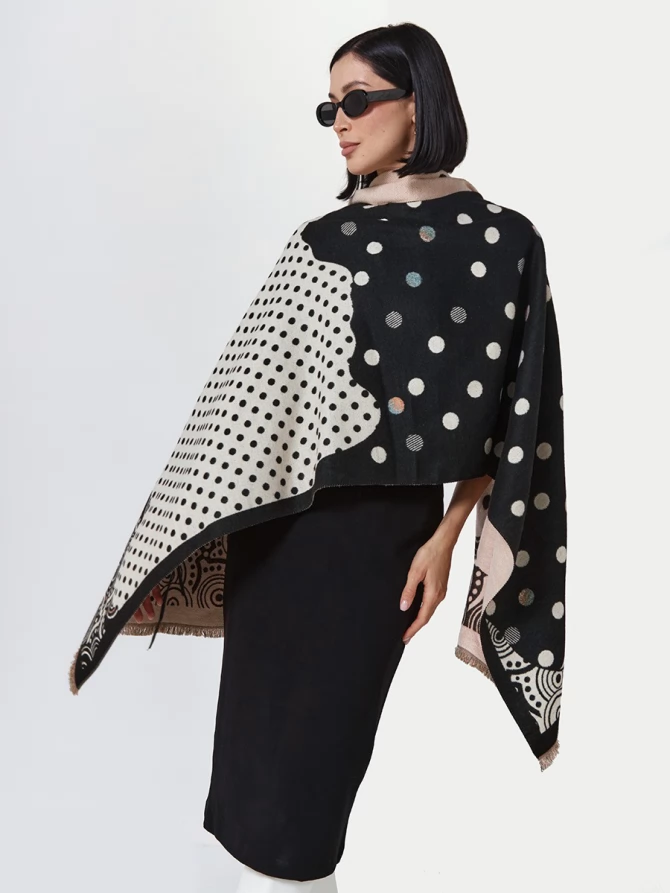 Палантин двусторонний с принтом RH10-1451-3