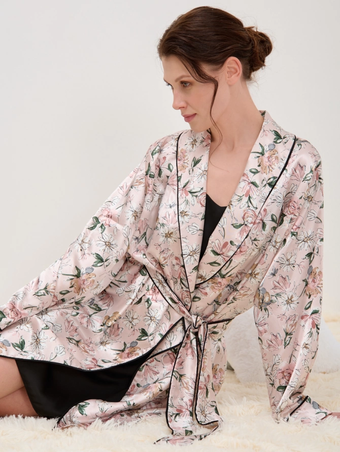 Комплект халат и сорочка из армани-шелка