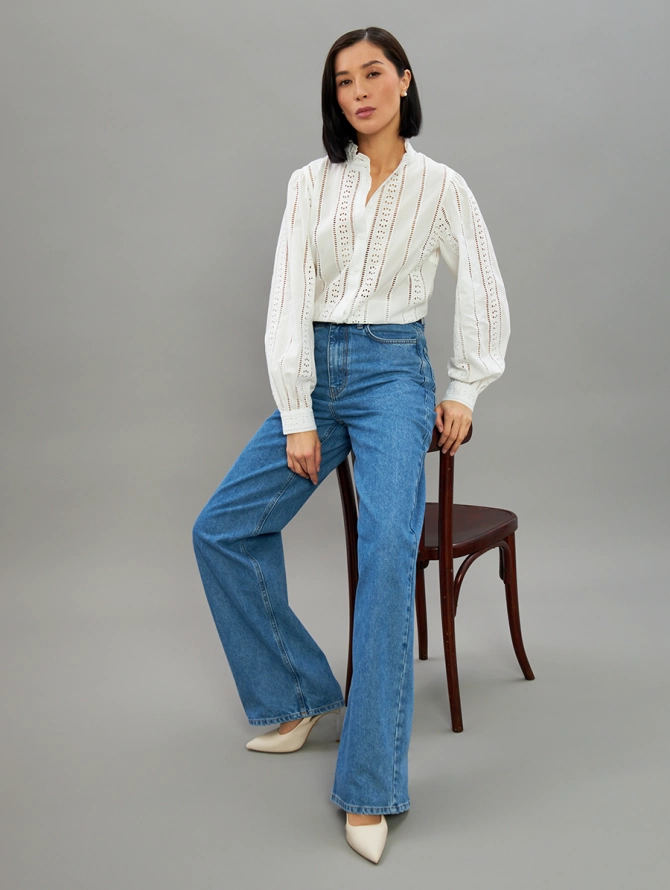 Блузка из шитья OD-919-1 белый