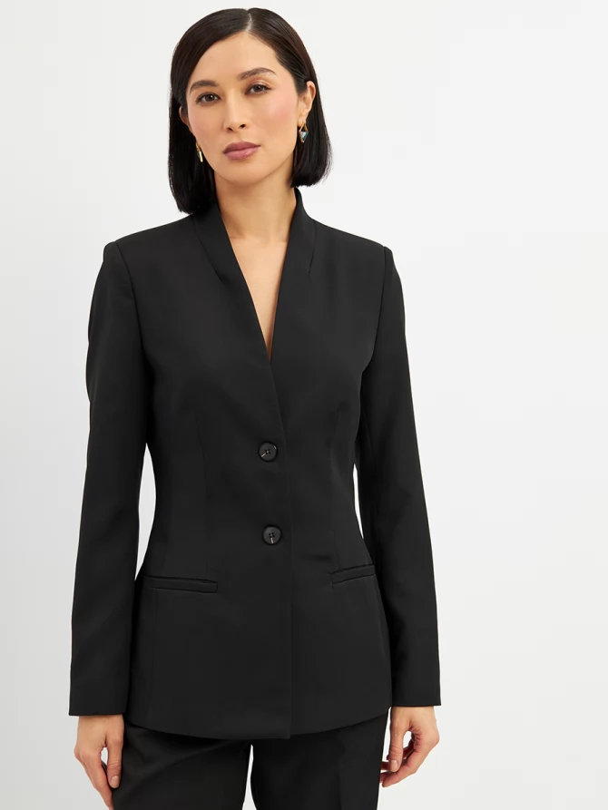 Жакет без воротника OD-876-1 черный