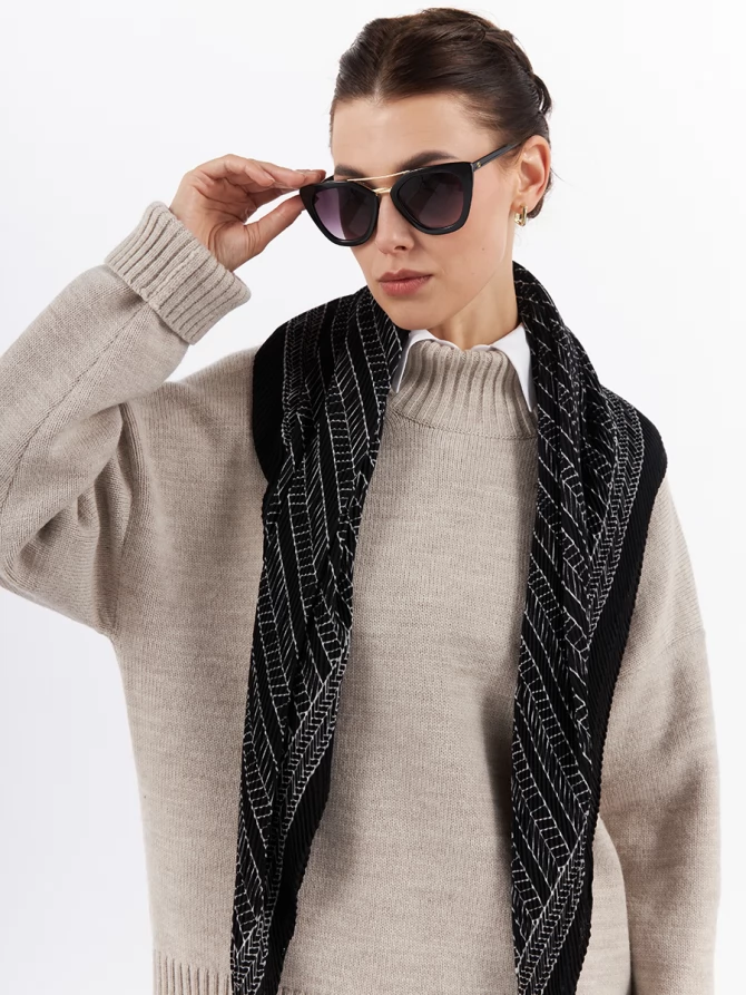 Платок женский с геометрическим принтом SPR-851-4