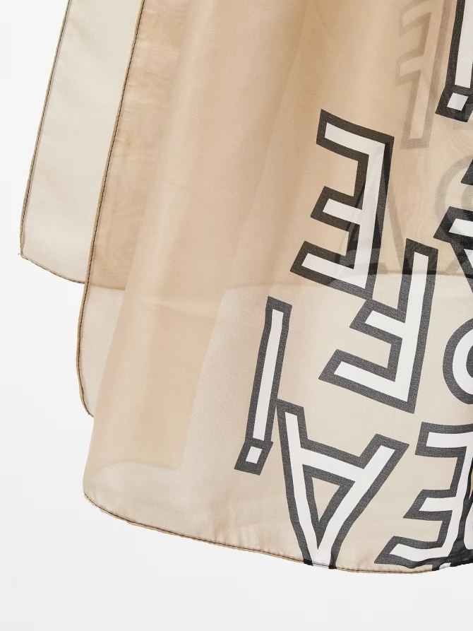 Палантин женский двусторонний с принтом арт-деко