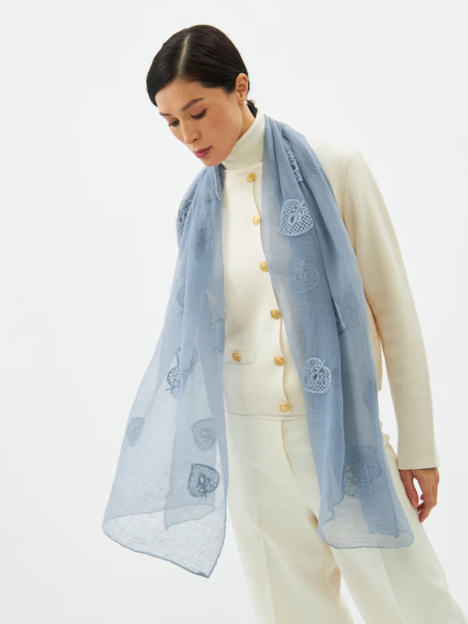 Палантин женский с вышивкой Арт-Деко BB-1351-1