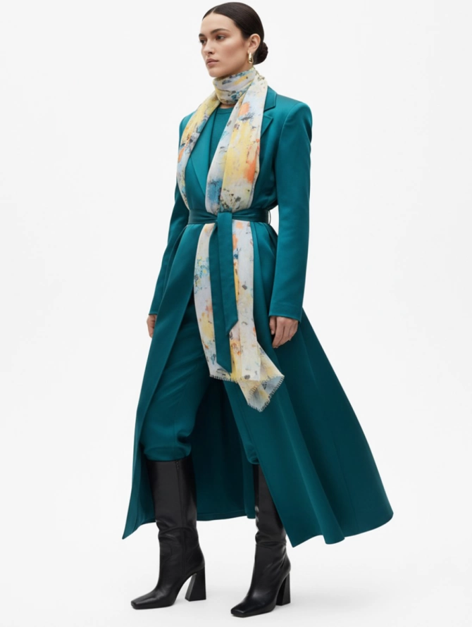 Палантин женский с абстрактным принтом