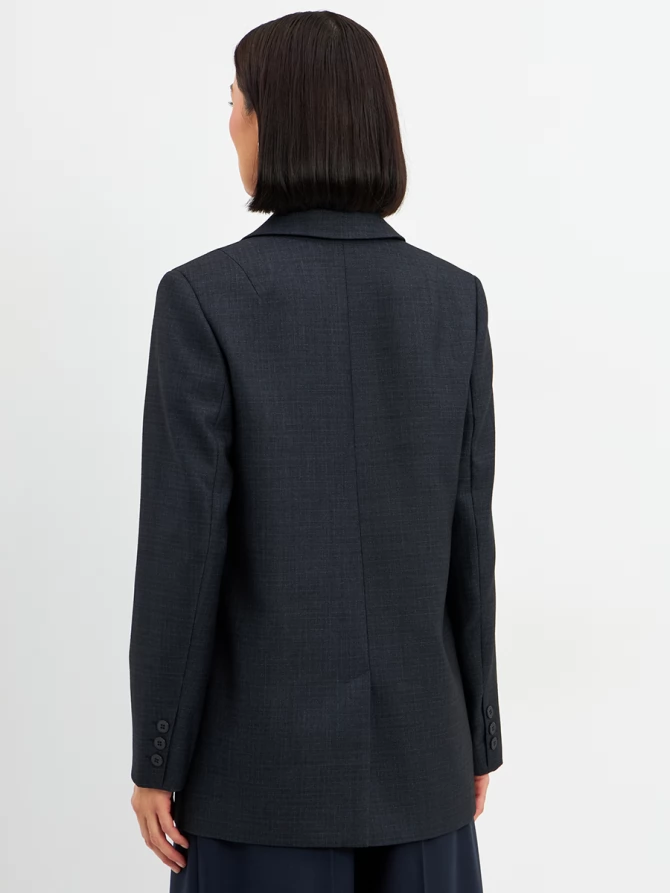 Жакет жакет из костюмной ткани OD-978-1 серо- синий