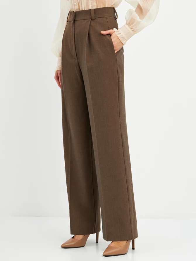 Брюки костюмка OD-825-1 коричневый