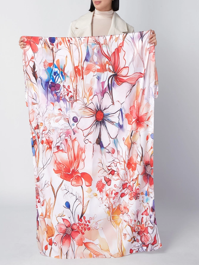 Палантин женский с авторским принтом