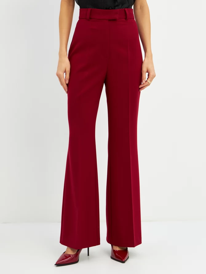 Брюки-клеш  OD-822-2 бордо