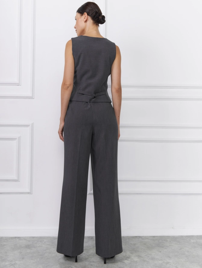 Брюки костюмные прямые серые OD-825-3