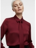 Блузка с галстуком  OD-881-6 бордовый