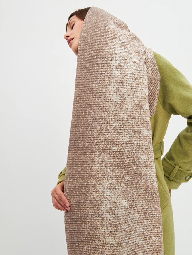 Палантин женский двусторонний с градиентным эффектом