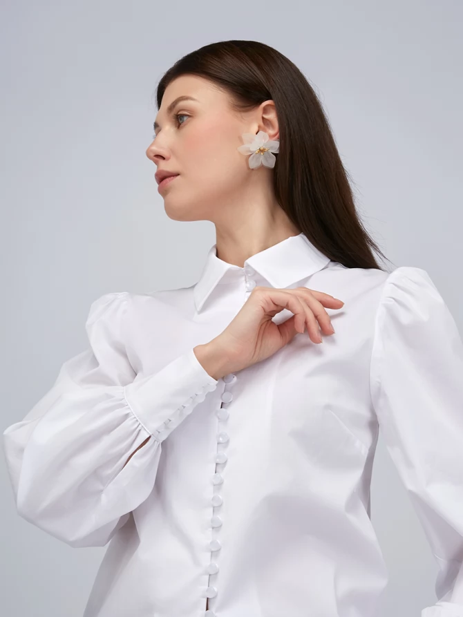 Блузка однотонная