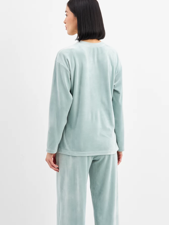 Костюм из велюра со съемным капюшоном и резинкой в комплекте OD-1009-2 зеленый