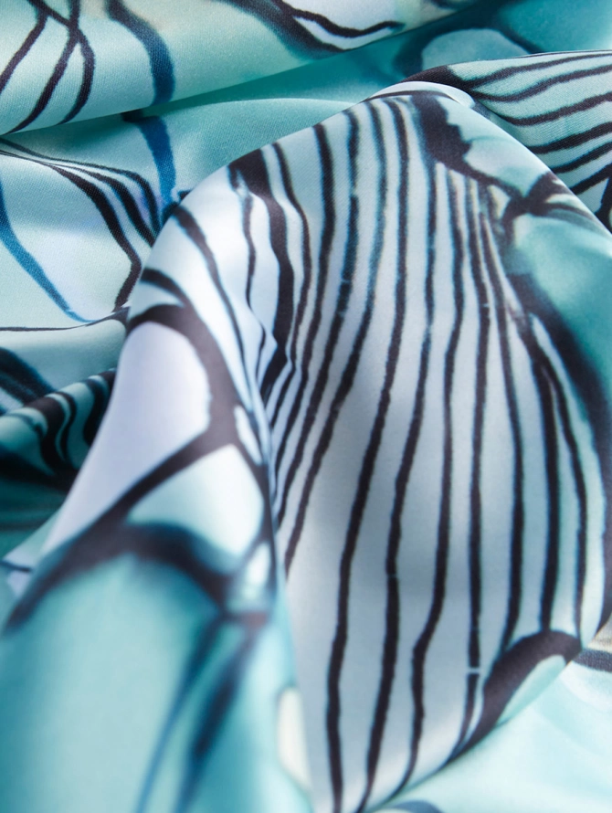 Палантин с акварельным абстрактным принтом KSH16-1453-4