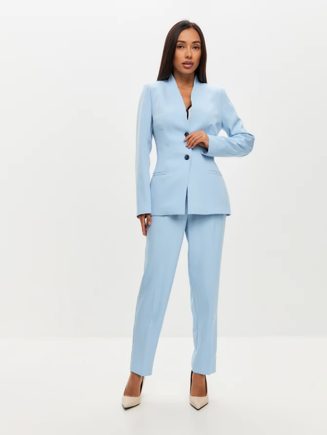 Брюки укороченные голубой