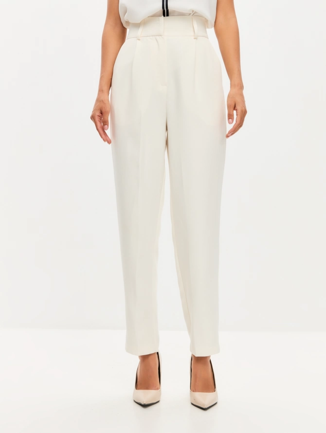 Брюки укороченные белые