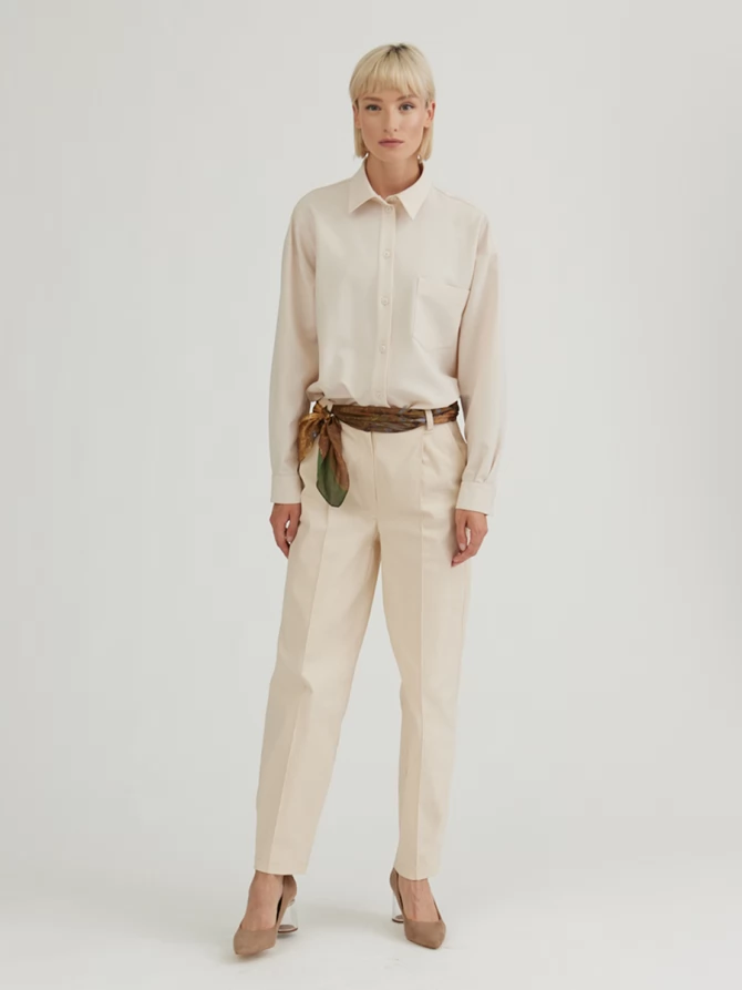 Брюки с простроченной стрелкой