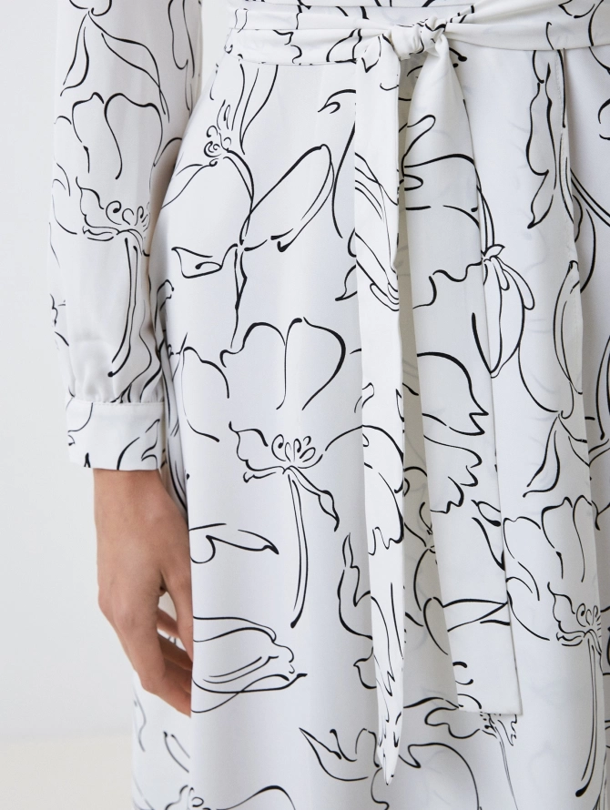 Платье на запах OD-810-1 белый