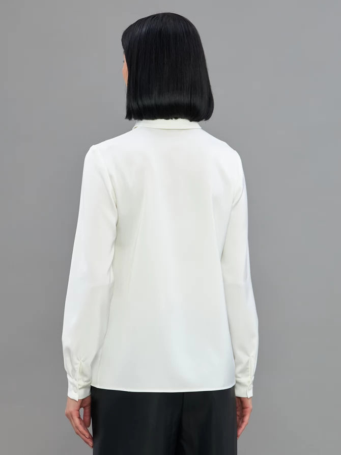 Блузка с галстуком  OD-881-4 белый