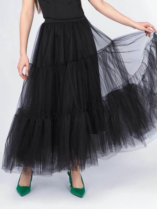 Платье из жаккарда OD-939-2 черный