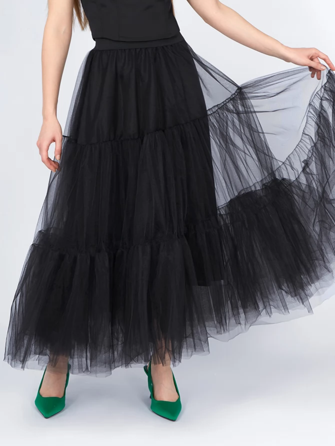 Платье из жаккарда OD-939-2 черный