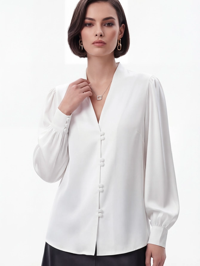 Блуза с вырезом  