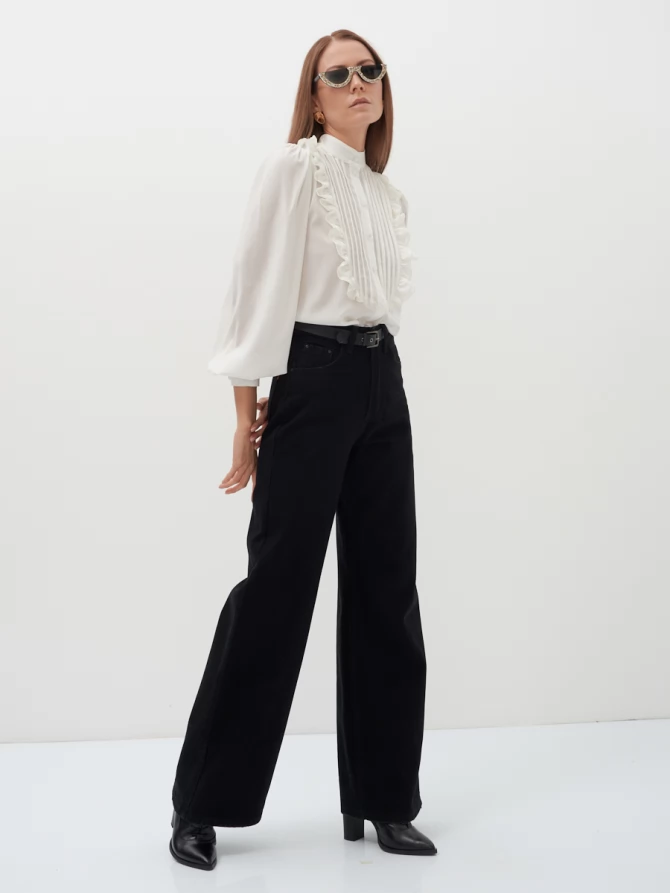 Блузка с рюшами из шифона